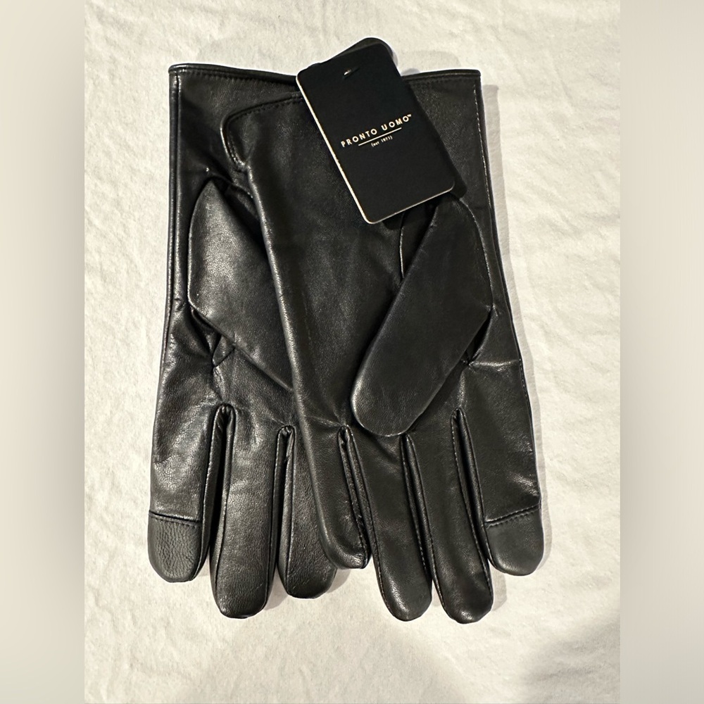 Large 100% Natural Full Grain Leather Gloves by Pronto Uomo